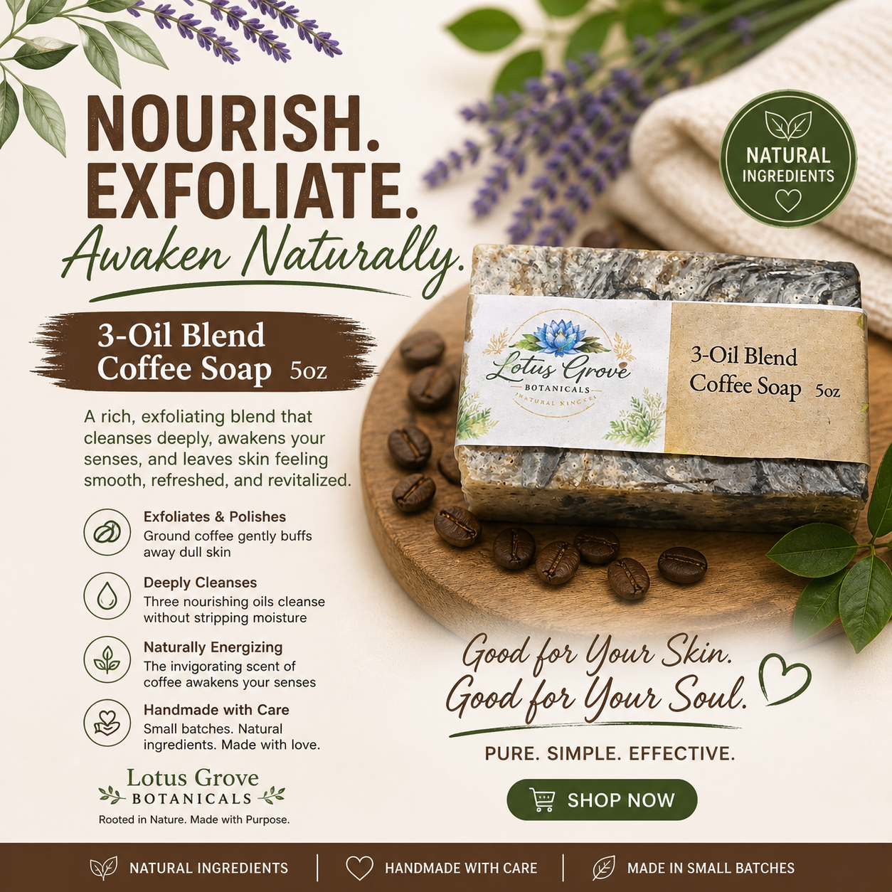 3-Oil Coffee Soap