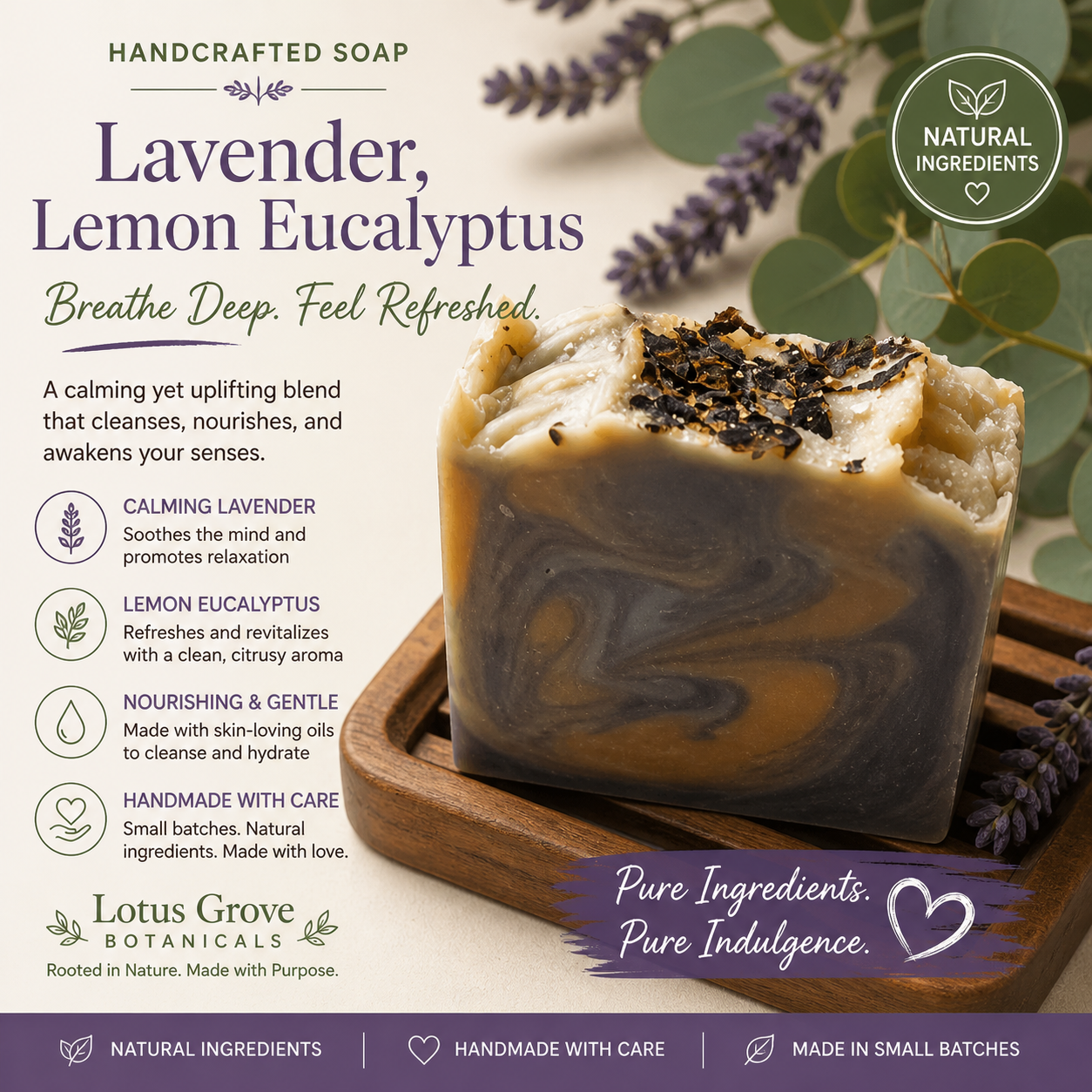 Lavender & Lemon Eucalyptus Soap